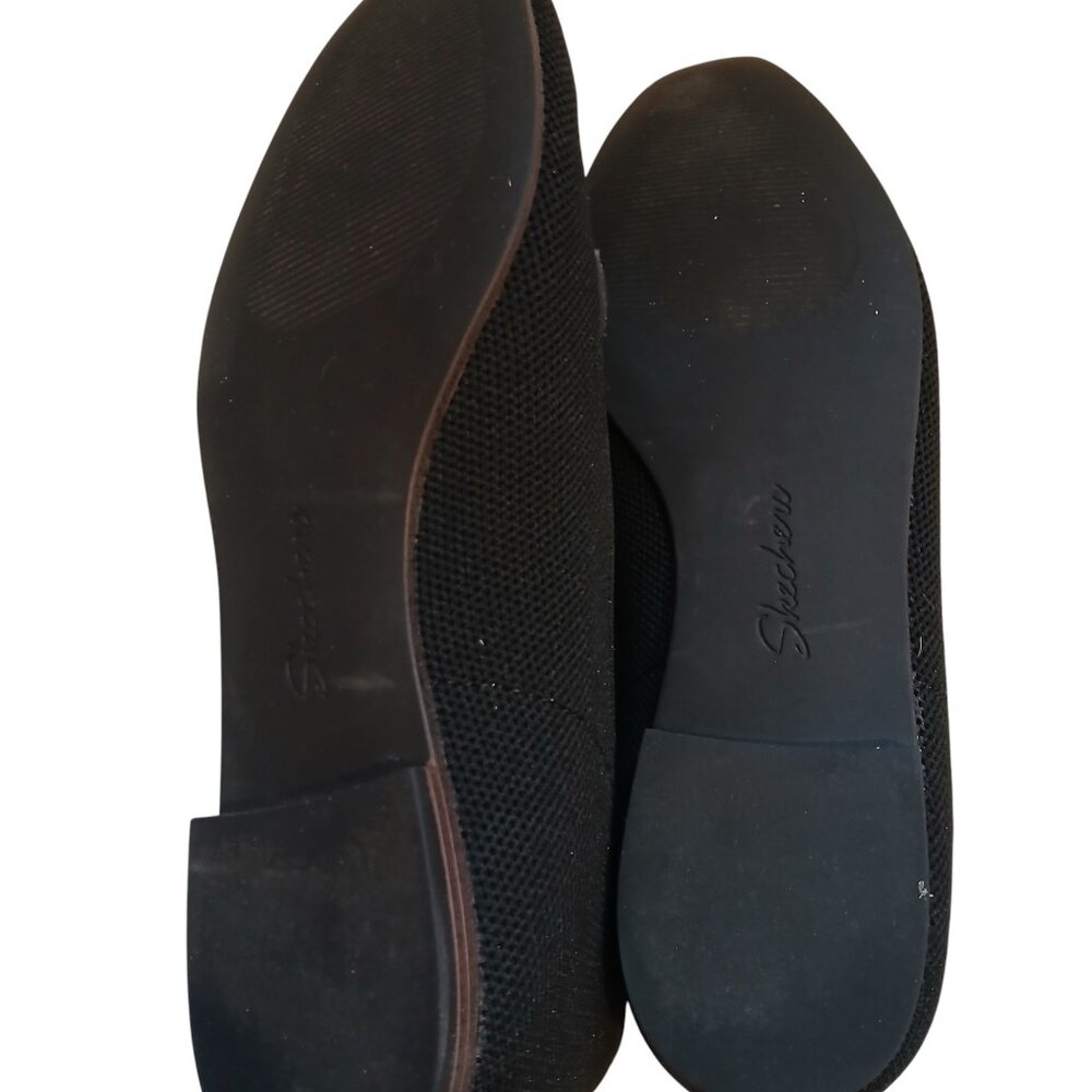 SKECHERS Black Loafers with Brass Chain Detail 8M - Picture 8 of 8